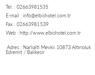 Elbis Hotel iletiim bilgileri